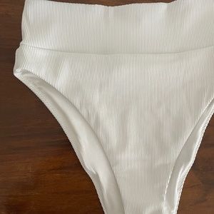 Aerie High Cut Cheeky Bathing Suit Bottoms Ribbed